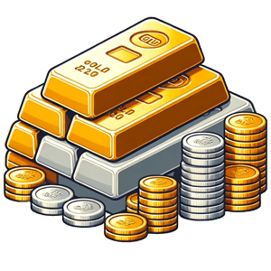 Bullion coins and bars