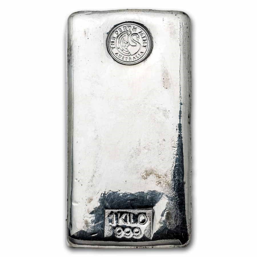 1 Kilo Perth Mint Silver Bar
