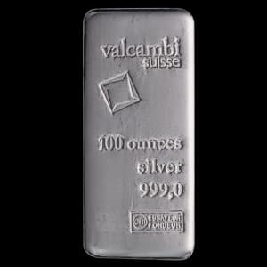 100 oz Valcambi Silver Bar