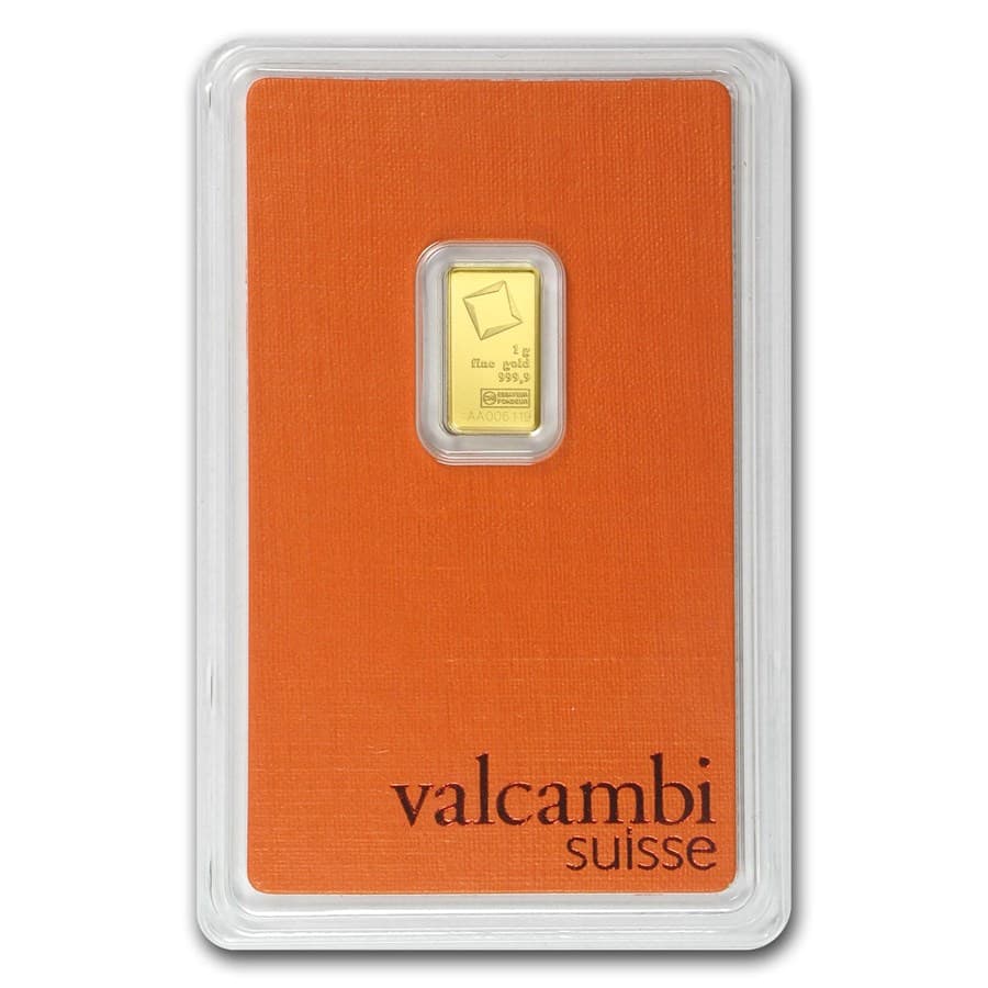 1 Gram Valcambi Gold Bar