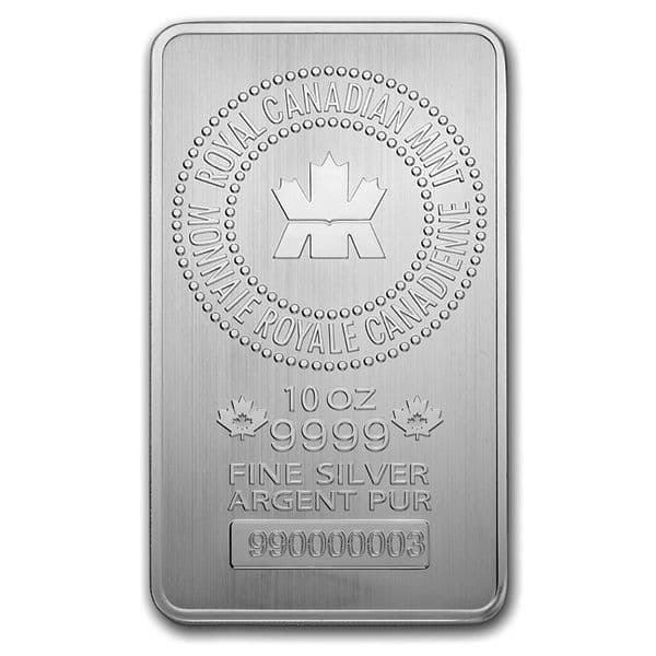 10 oz Royal Canadian Mint Silver Bar