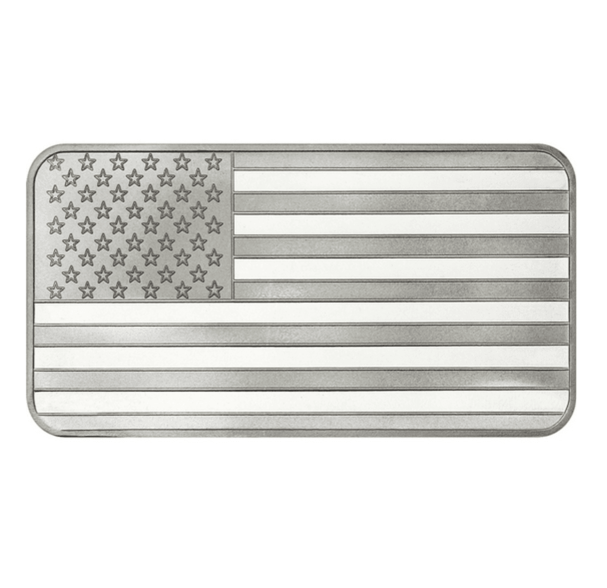 10 oz SilverTowne American Flag Silver Bar