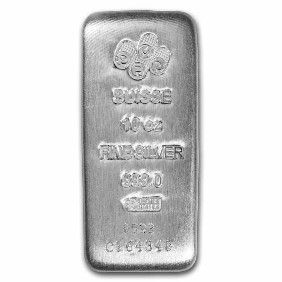 10 oz PAMP Suisse Cast Silver Bar