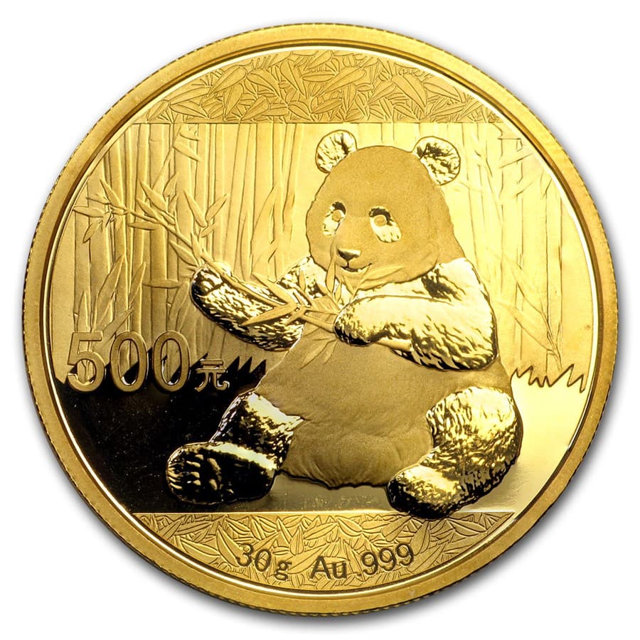 30 g Chinese Gold Panda Coin (Random Year, Unsealed)