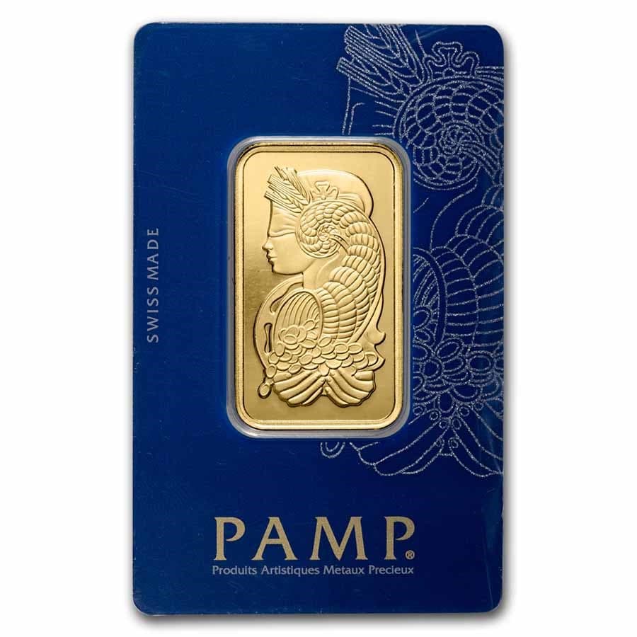 1 oz PAMP Suisse Lady Fortuna Gold Veriscan Bar
