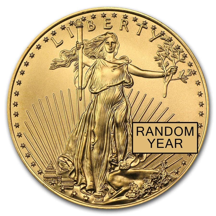 1/2 oz American Gold Eagle Coin (Random Year)